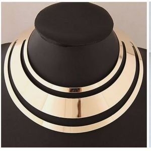 Goldtone Collar Necklace Gold Choker